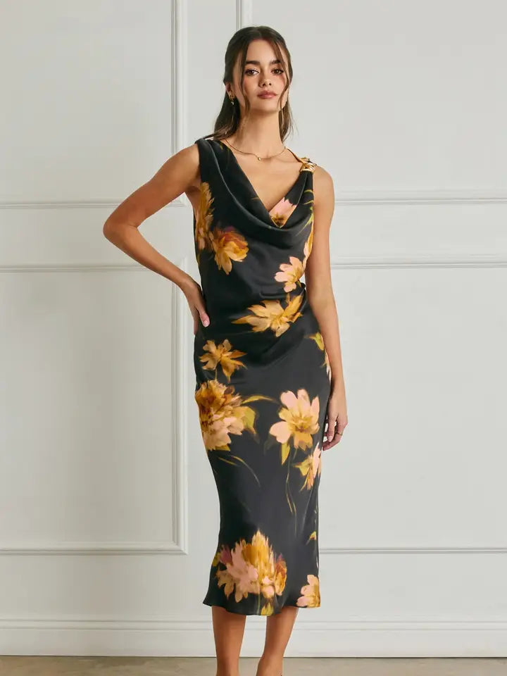 Marie Floral Midi Dress