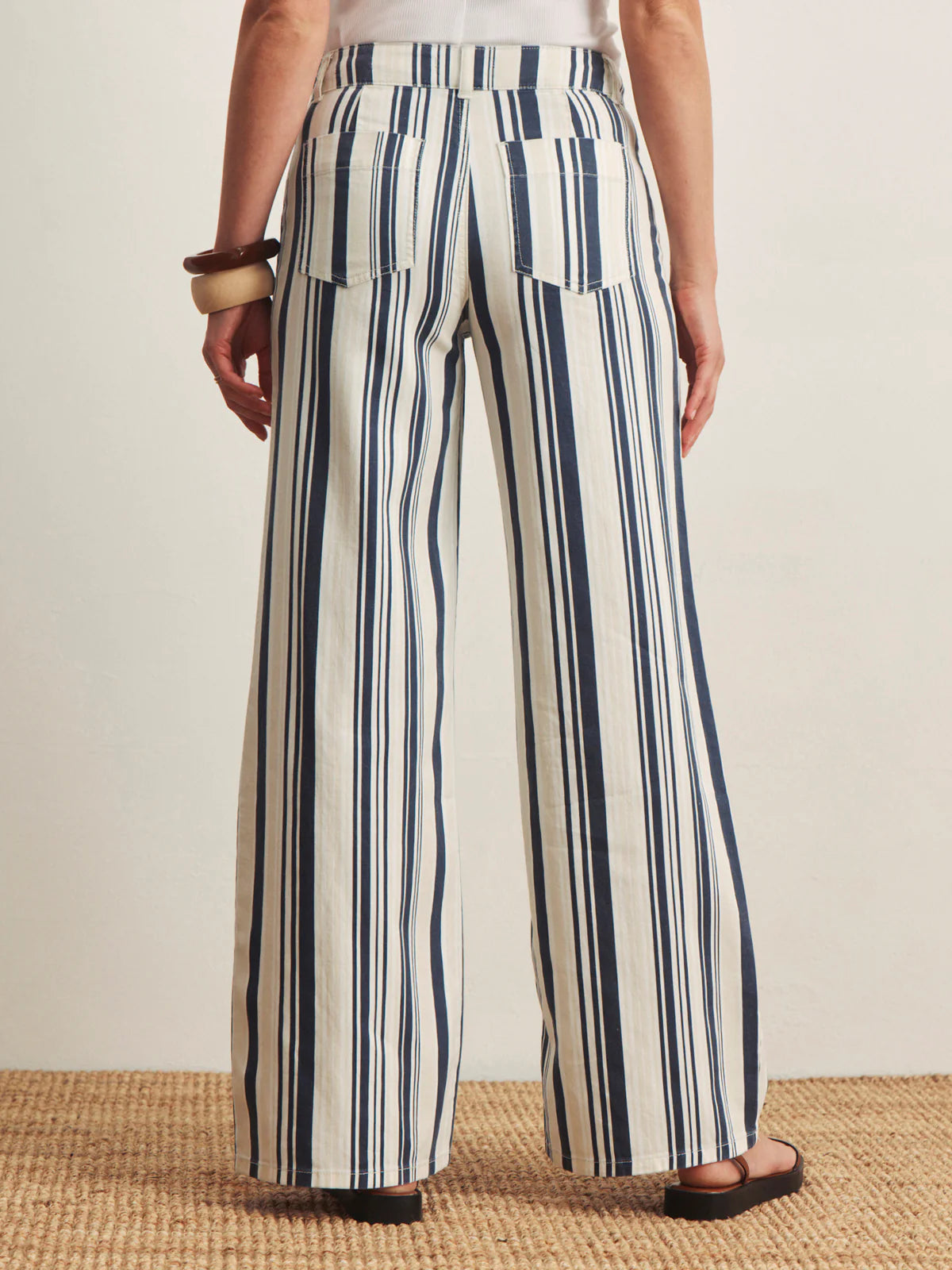 Marine Full Length Jeans in Sail Stripe