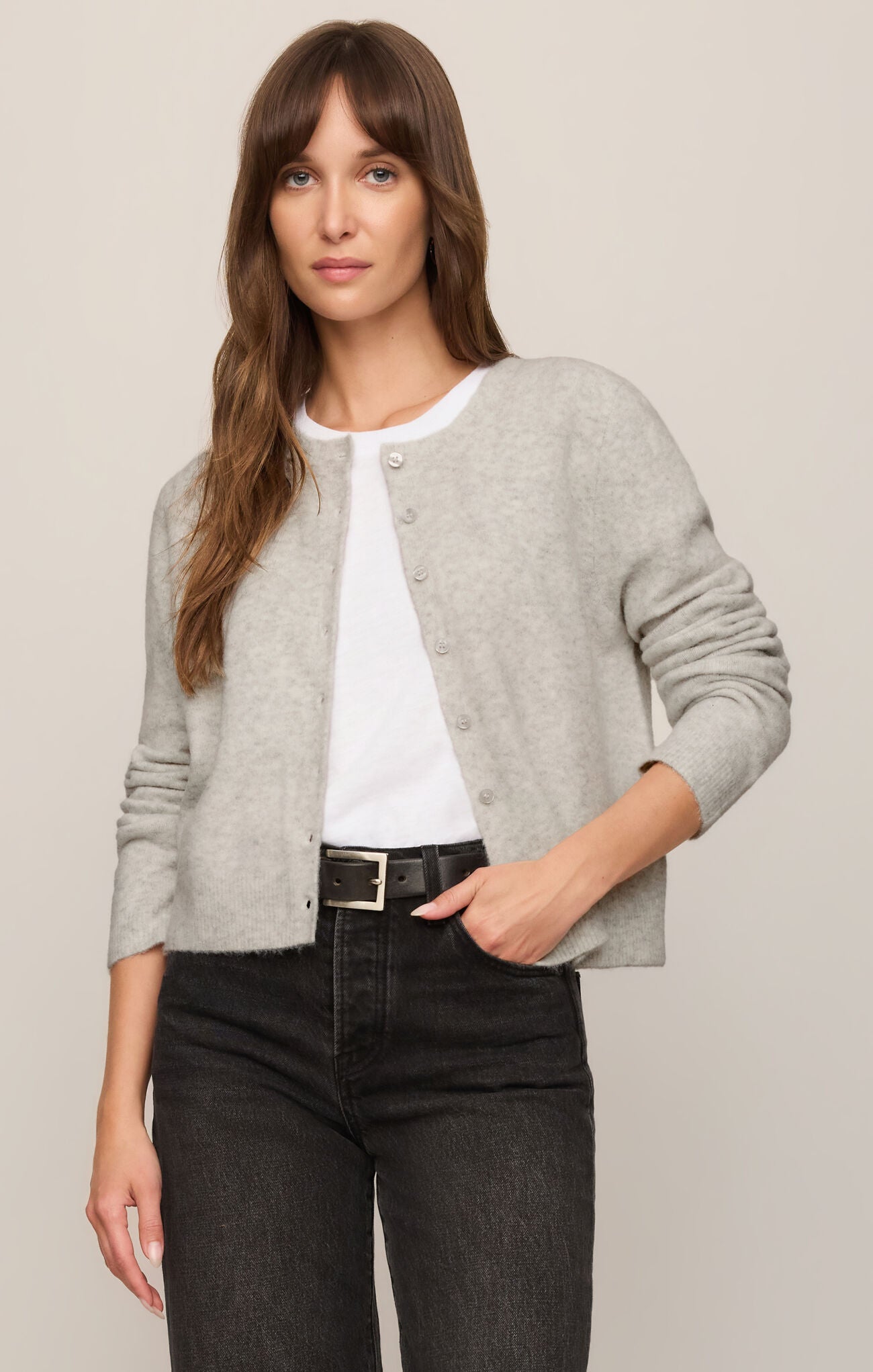 Medina Cardigan Feather Grey