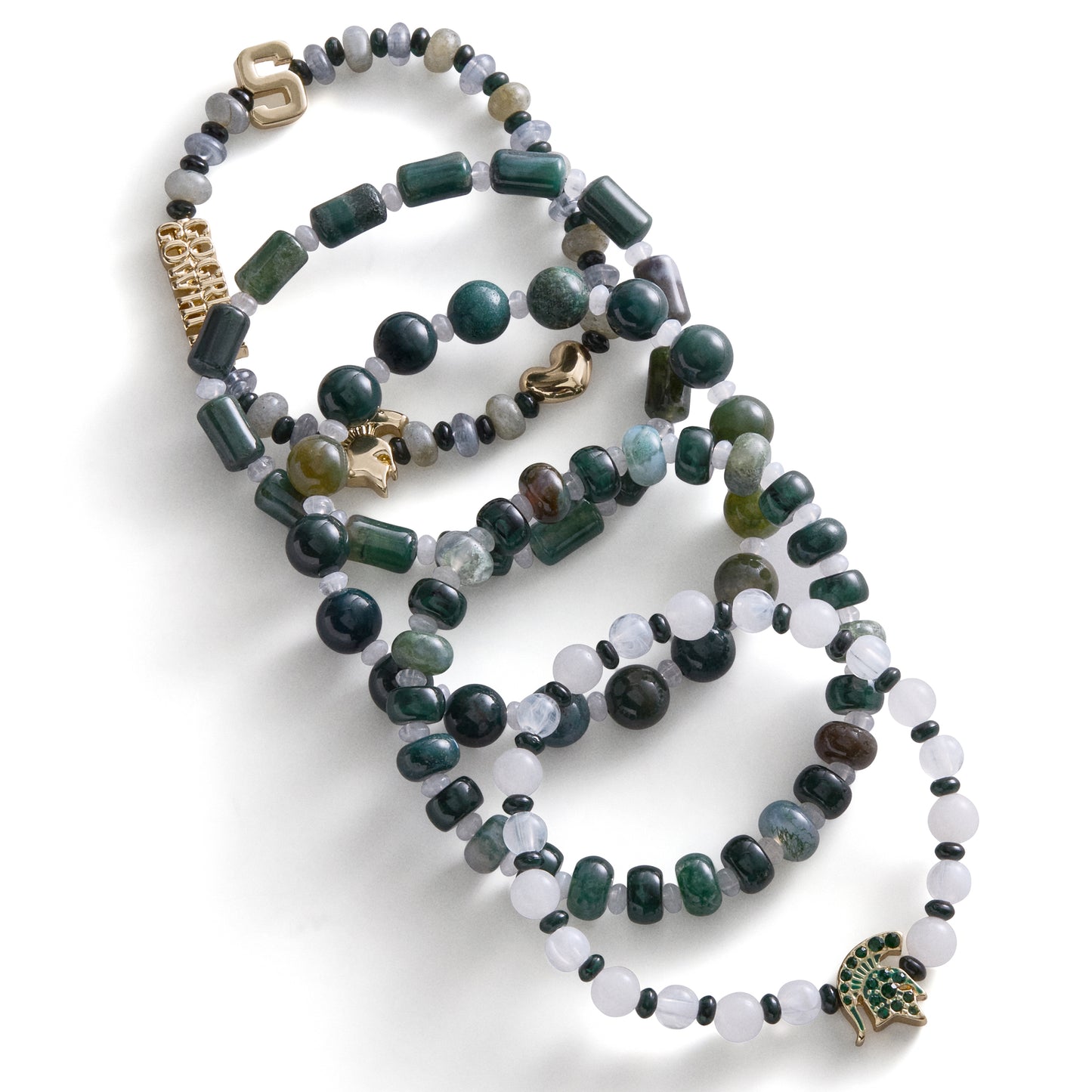 Michigan State University Beaded Bracelet Set