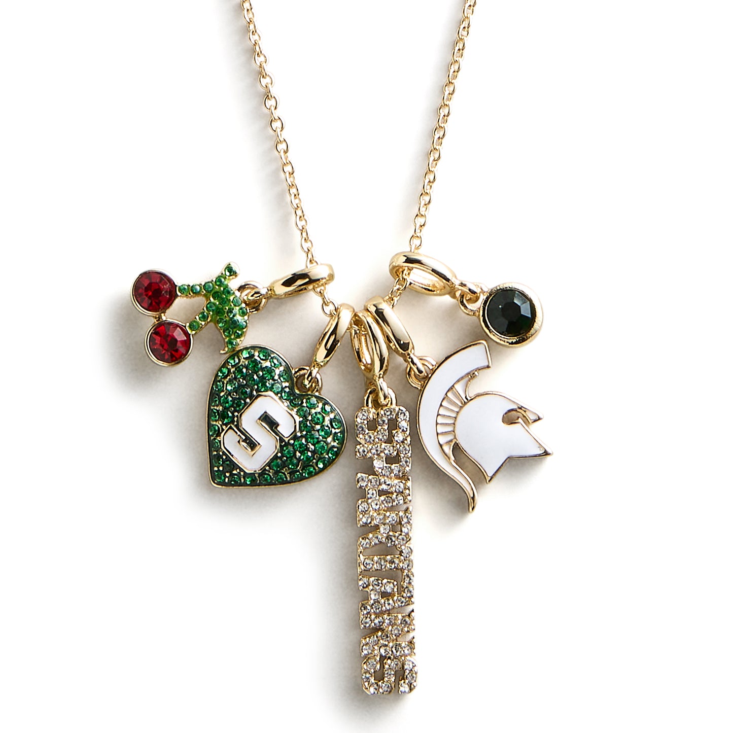 Michigan State University Cluster Charm Necklace