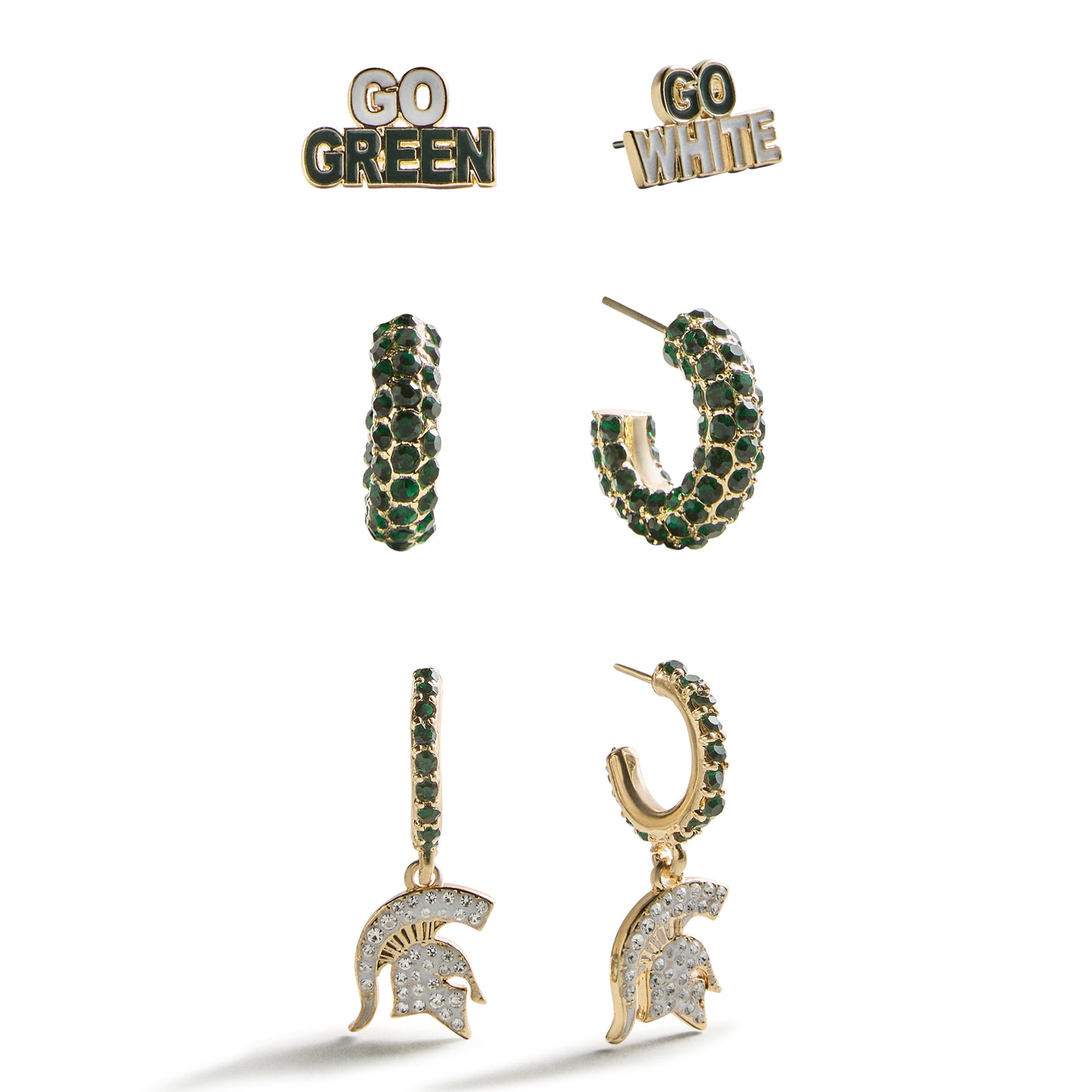Michigan State University Slogan Earring Set