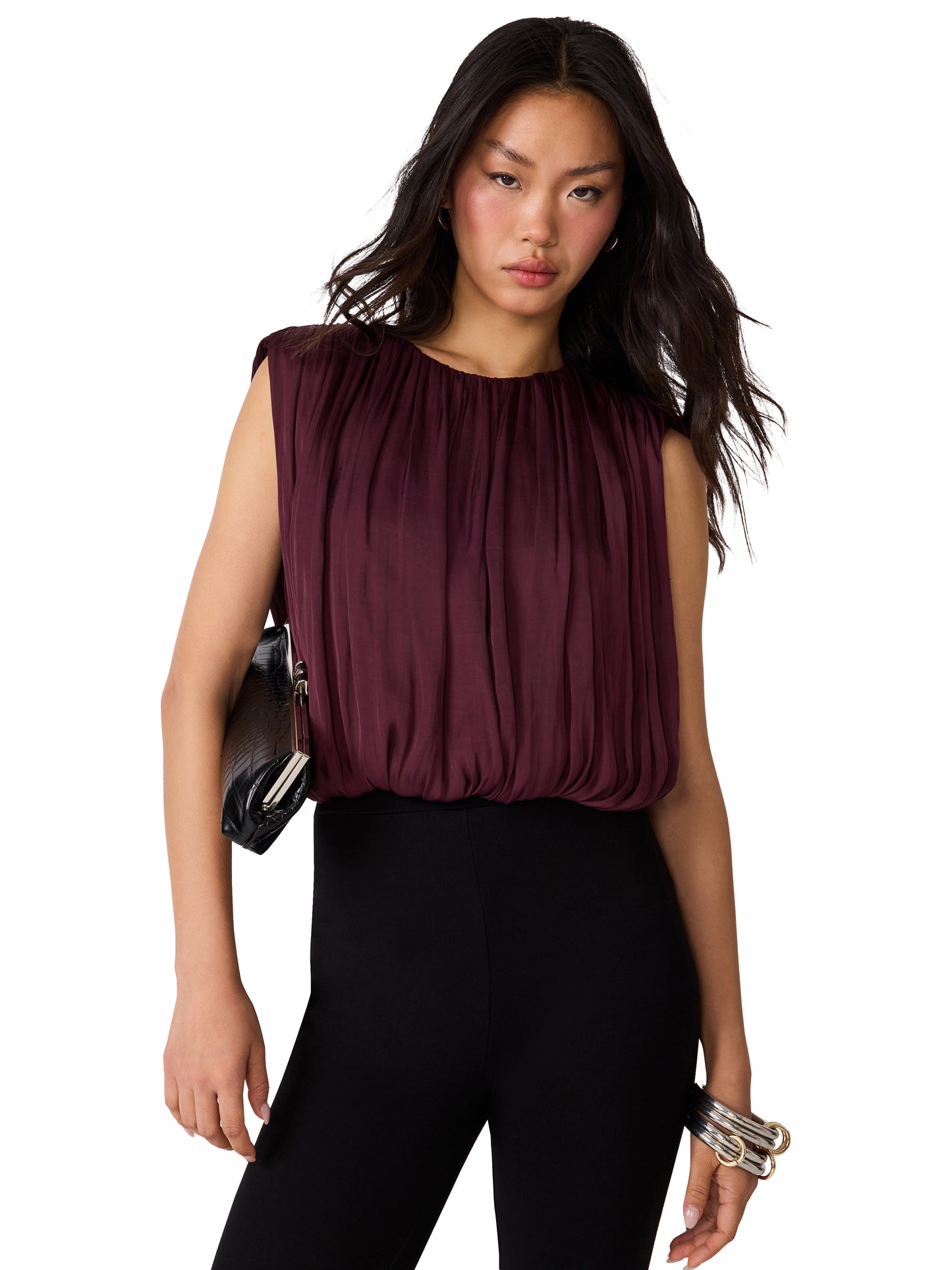 Milana Top in Purple Wine