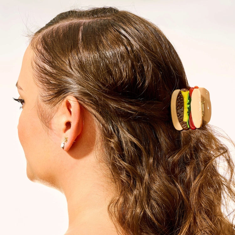Mini Burger Hair Clip