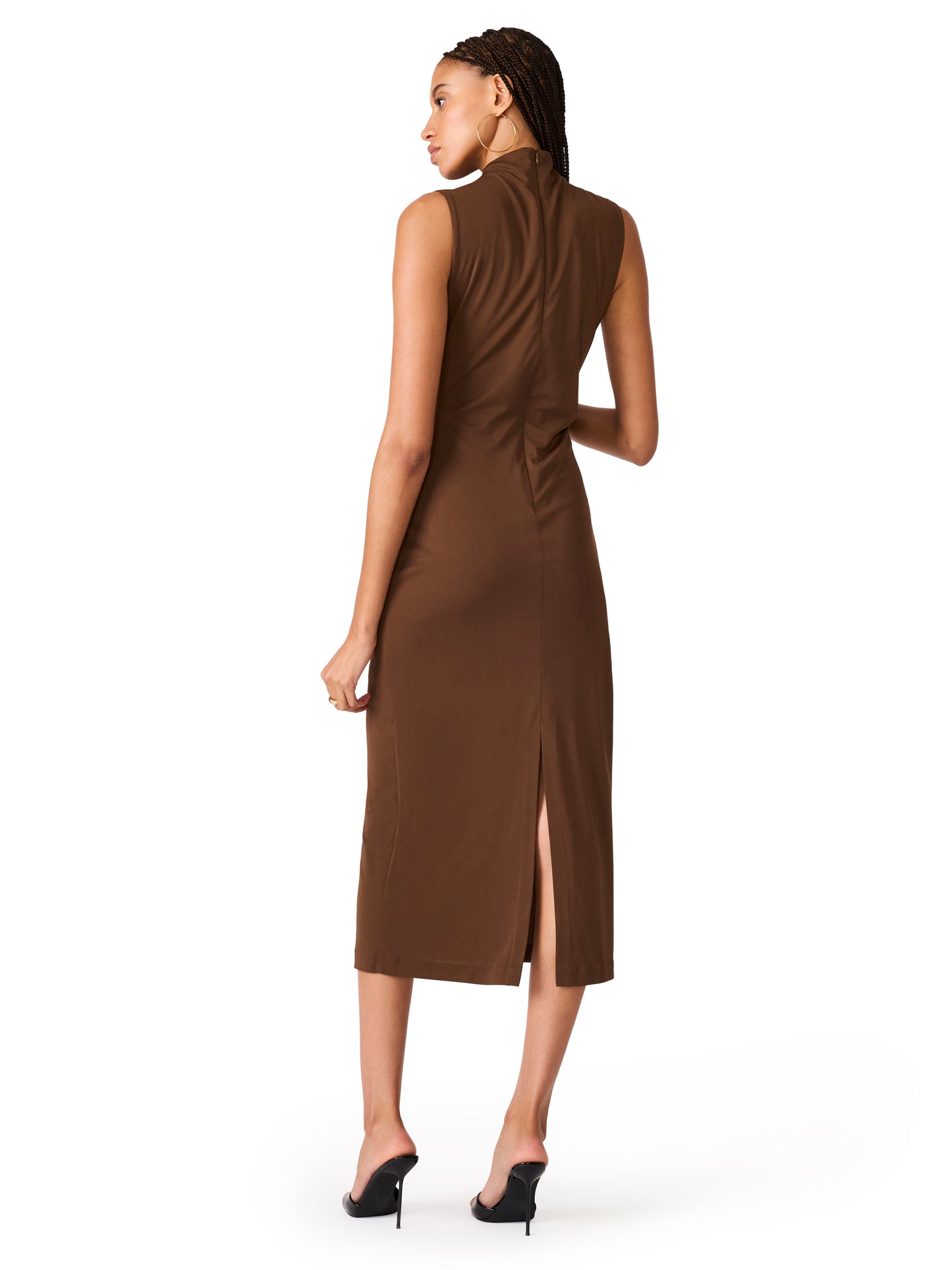 Mo Funnel Dress in Coco