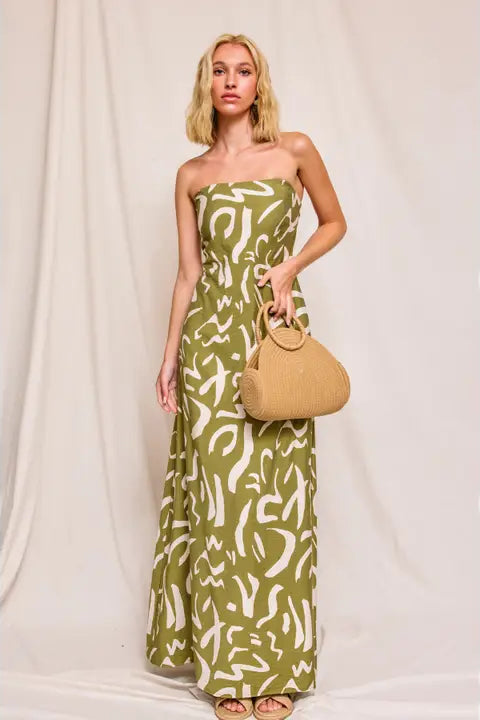 Modern Possibilities Strapless Maxi Dress