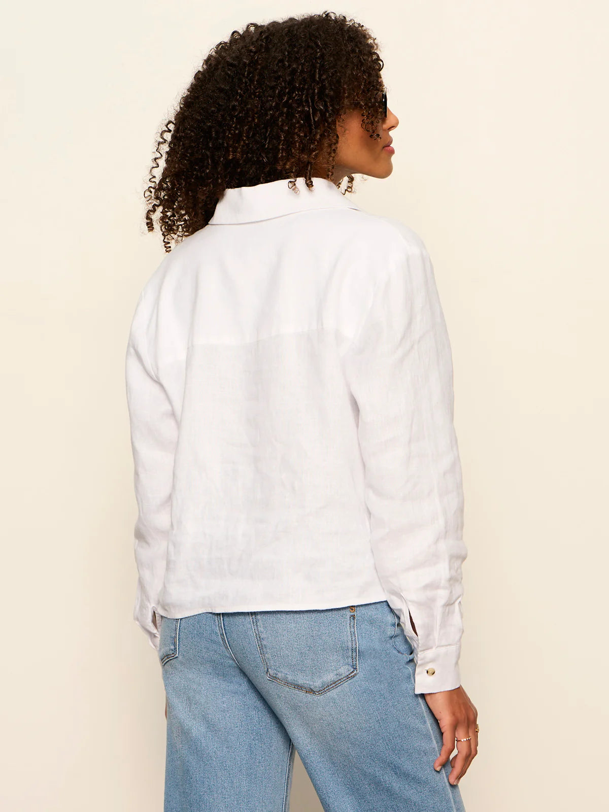 More Love Linen Tie Top in White