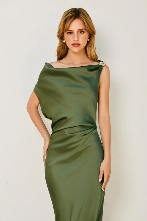 Muse Satin Midi Dress