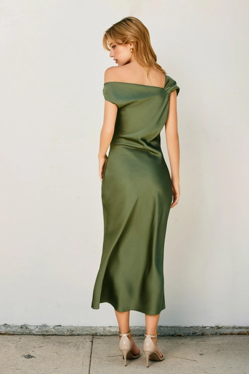 Muse Satin Midi Dress