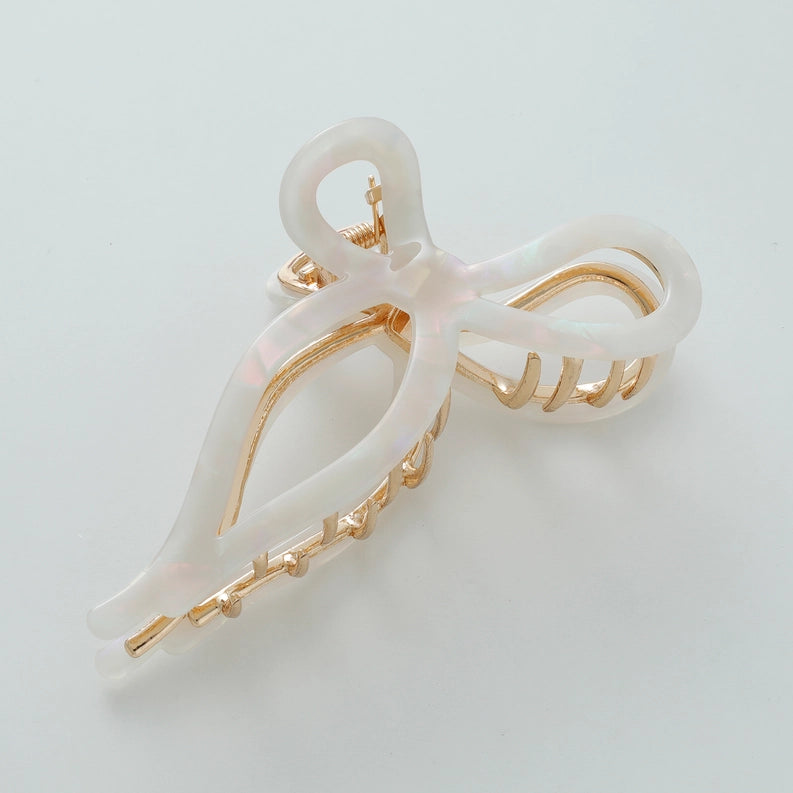Sabrina Rosé Bow Hair Claw