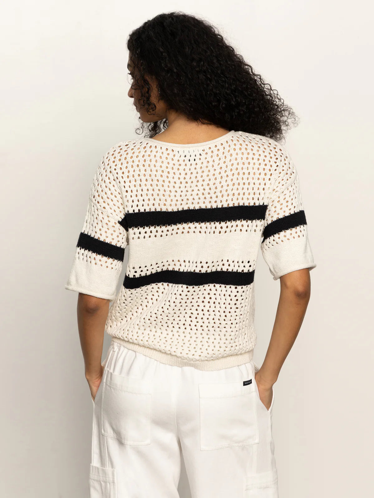 Openwork Stripe Tee