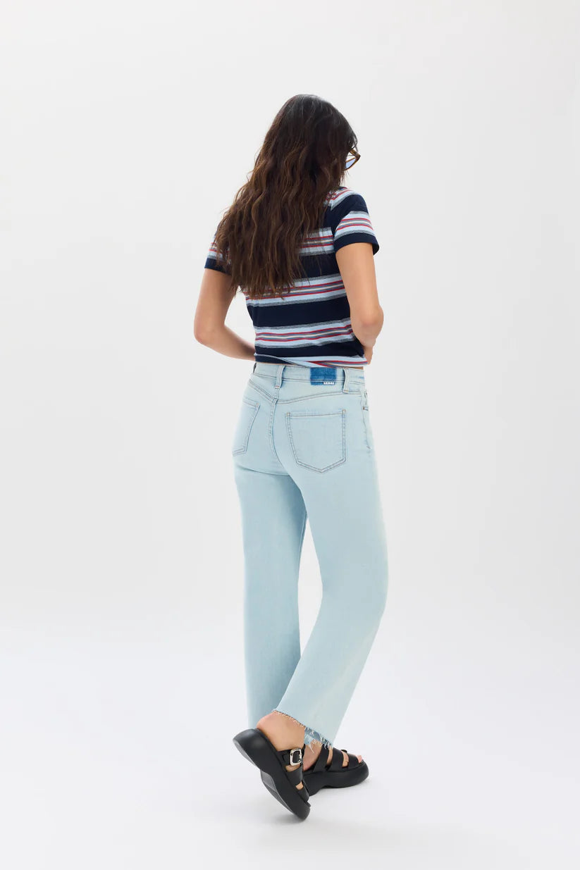 Pleaser High Rise Wide Ankle Jeans in Detour