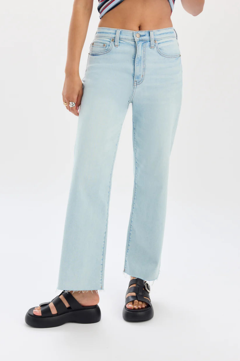 Pleaser High Rise Wide Ankle Jeans in Detour