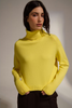 Pugliese Turtleneck Sweater in Lemon