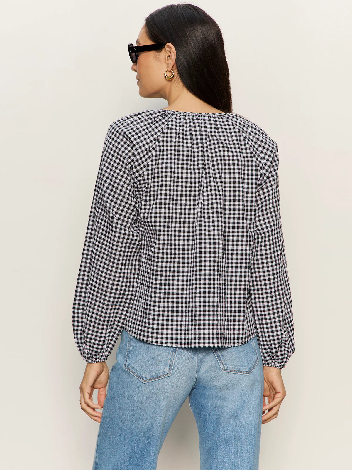 Perfect Gingham Button Blouse
