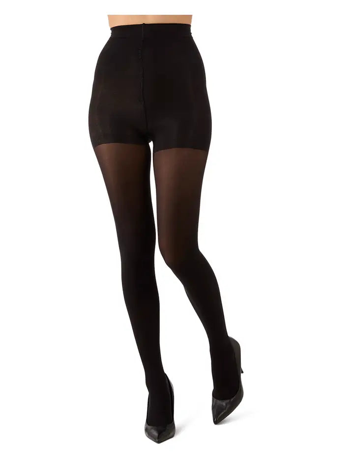 Perfectly Opaque Control Top Tights Black