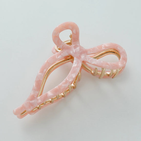 Sabrina Rosé Bow Hair Claw
