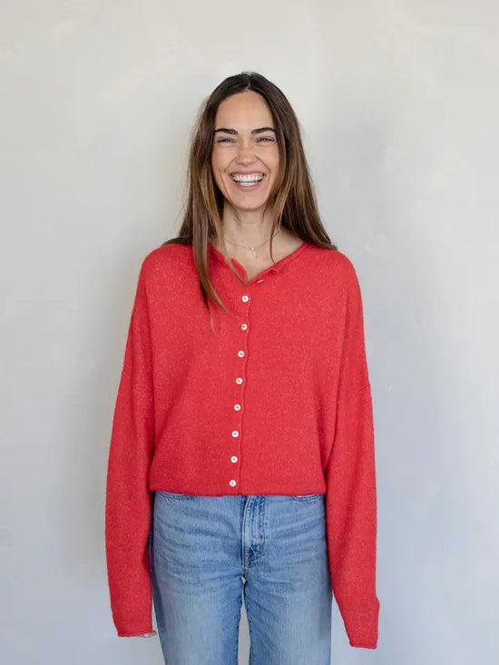 Piper Cardigan Red