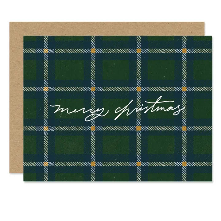 Plaid Merry Christmas Card