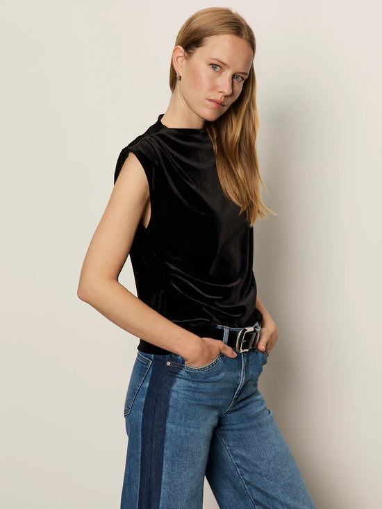 Pleated Shoulder Top