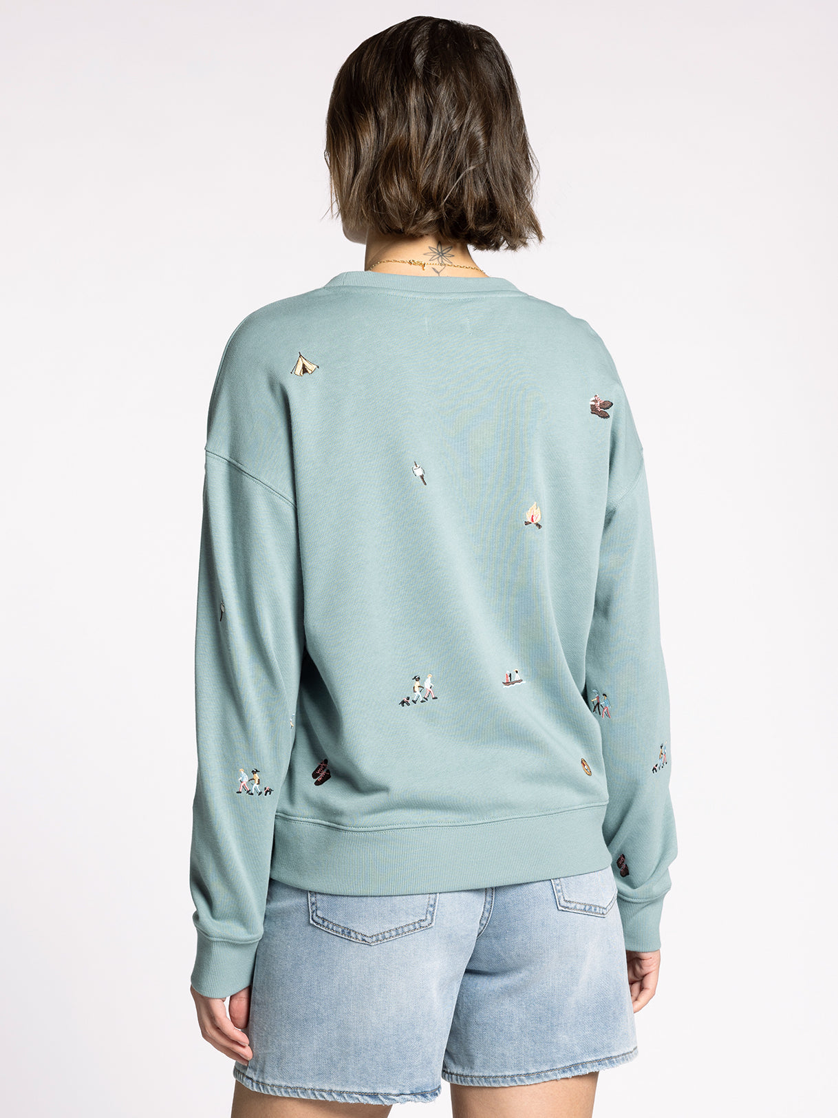 Road Trip Sweatshirt in Teal Blue