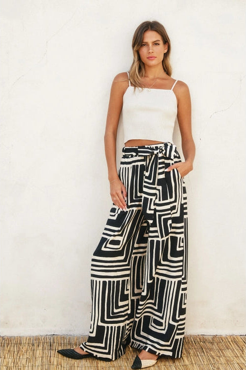 Runaway Geometric Pants