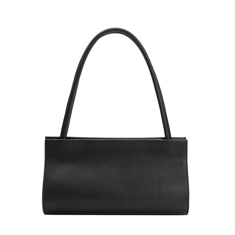 Ryleigh Recycled Vegan Leather Shoulder Bag in Black
