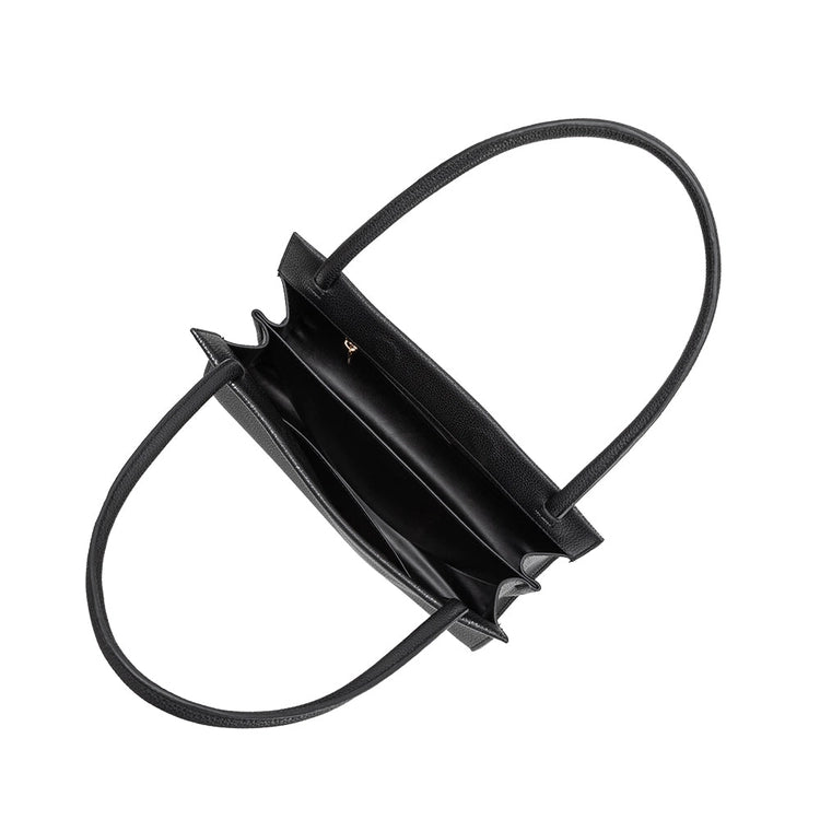 Ryleigh Recycled Vegan Leather Shoulder Bag in Black