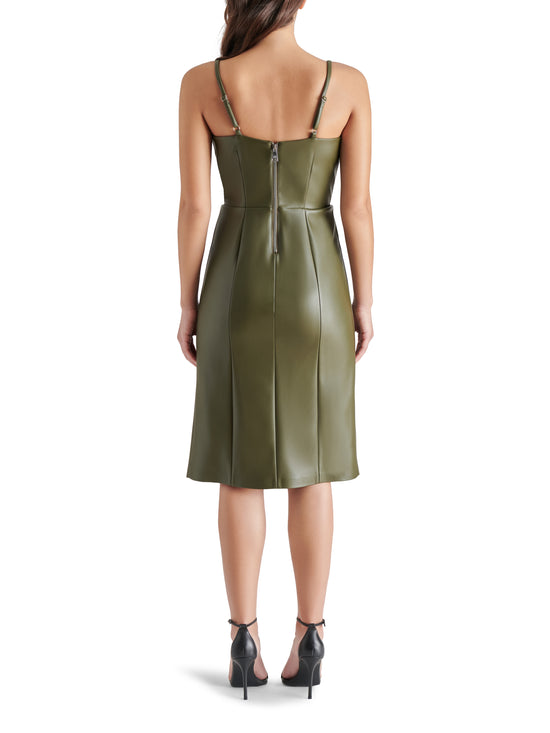 Giselle Faux Leather Sheath Dress