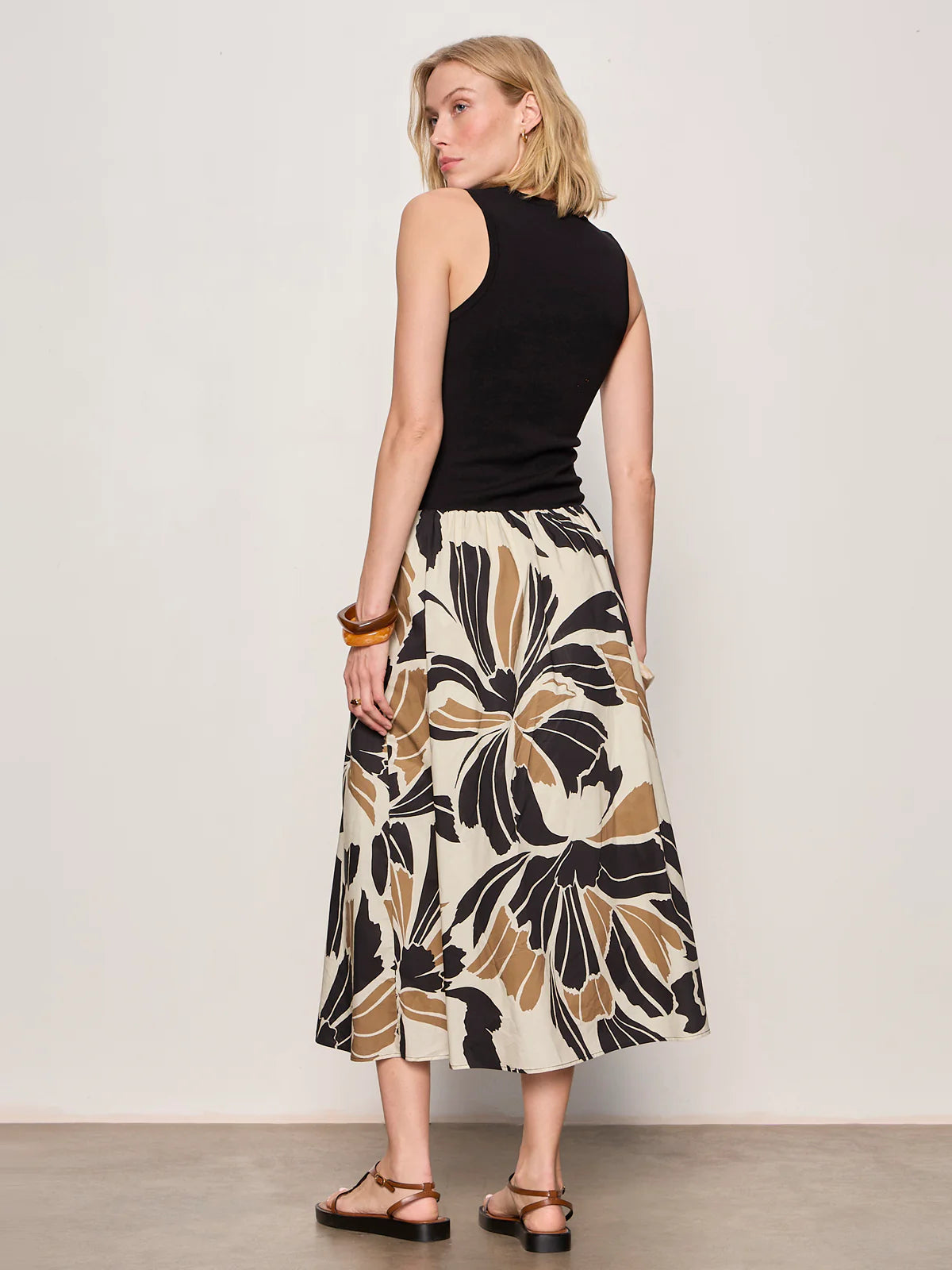 Sandbar Mix Media Midi Dress