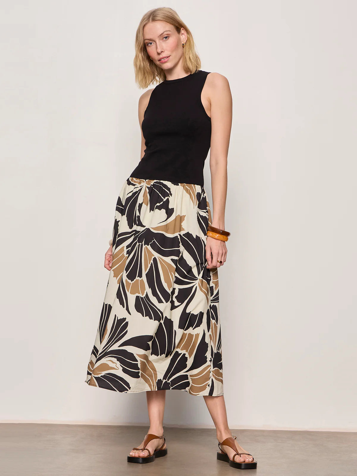 Sandbar Mix Media Midi Dress