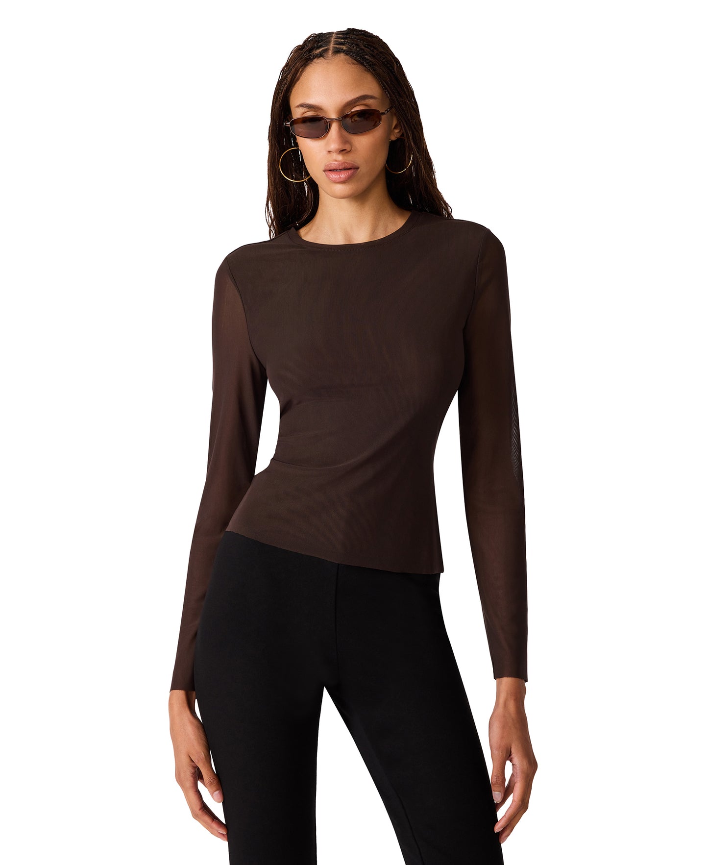 Sandy Mesh Top in Espresso