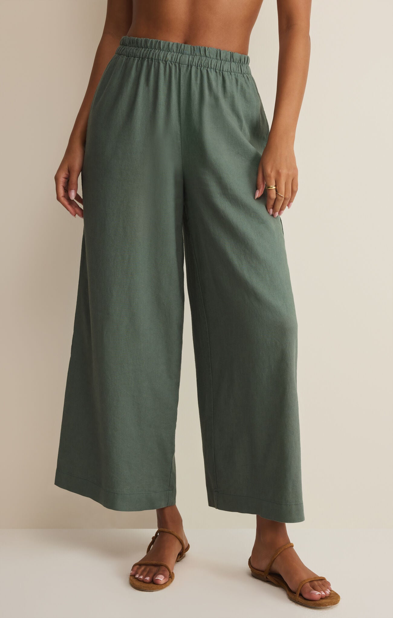 Scout Linen Pant in Everglade