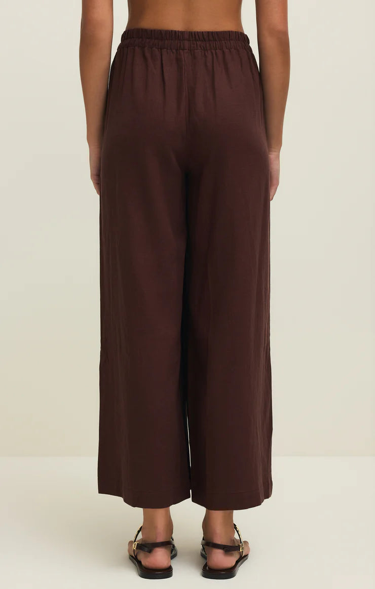Scout Linen Pant in Chocolate Cherry