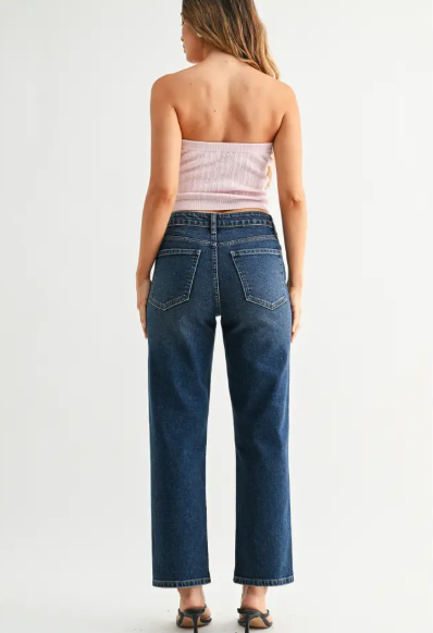 Violet Vintage Straight Dark Denim