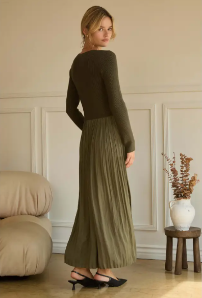 Ashley Mixed Media Dress