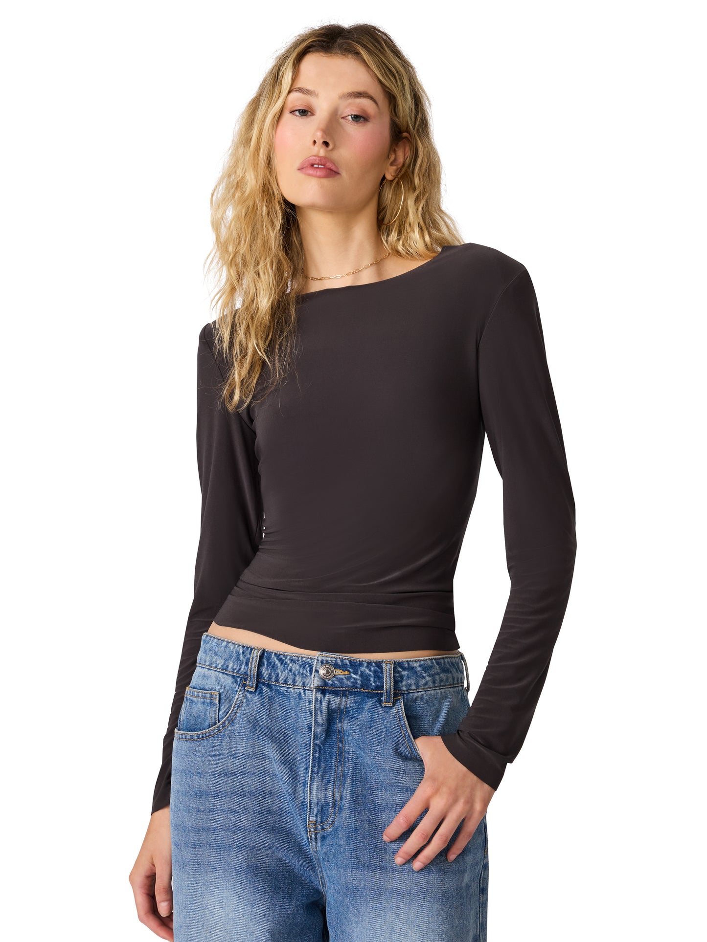 Seline Knit Top in Espresso