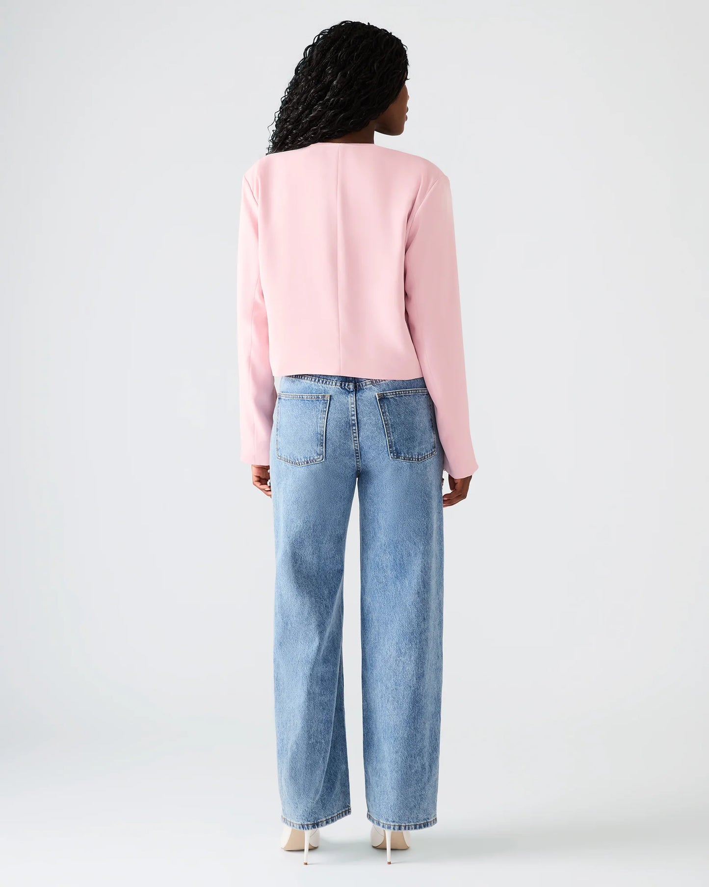 Serenea Blazer in Powder Puff