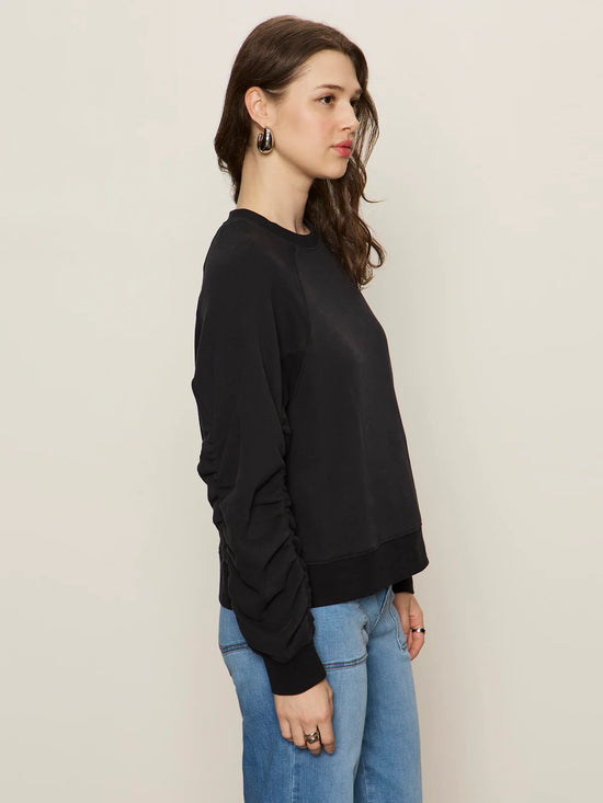 Shirred Sleeve Sweatshirt