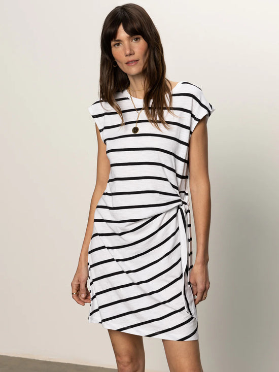 t shirt dress with tie T-Shirt The elegant collar Side Tie T-Shirt Dress