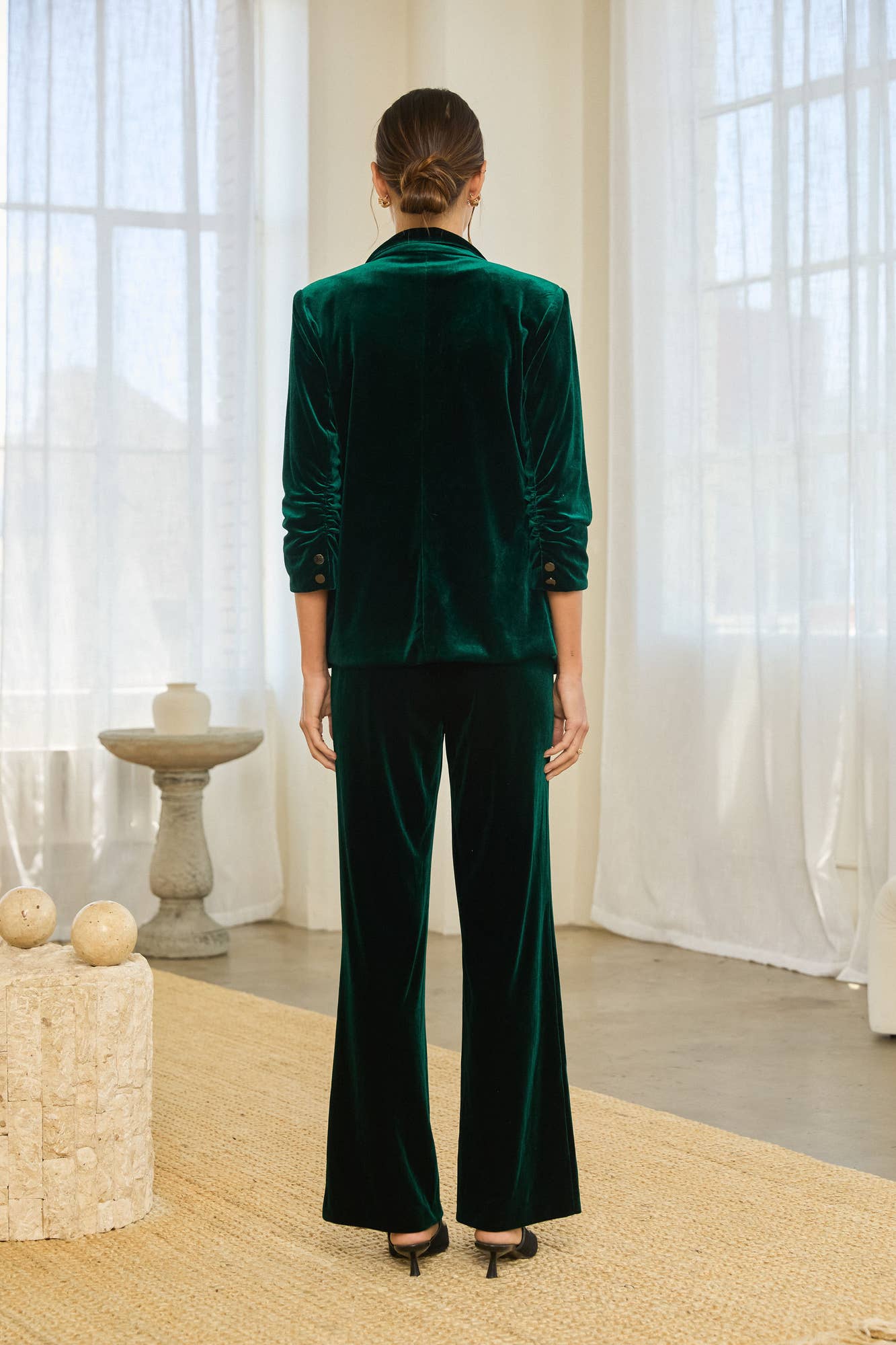 Social Hour Blazer in Hunter Green