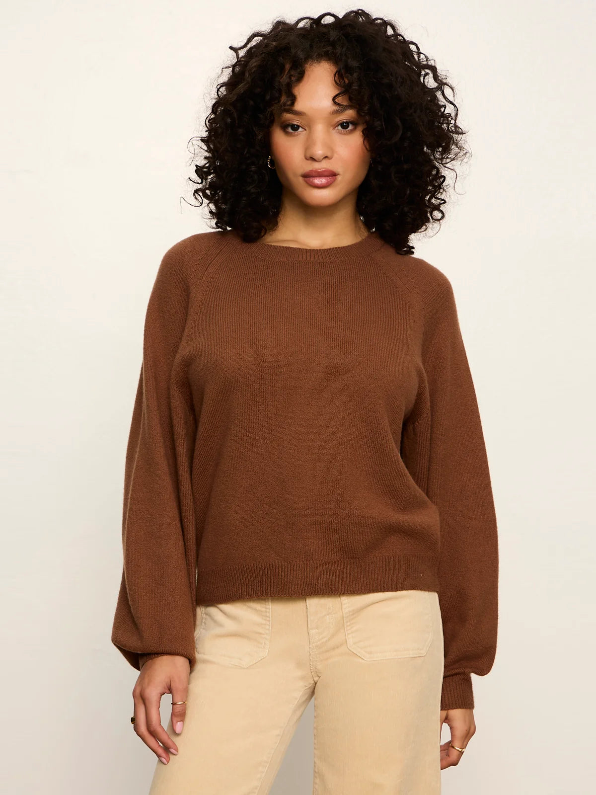 Soft Popover Sweater in Cocoa Powder