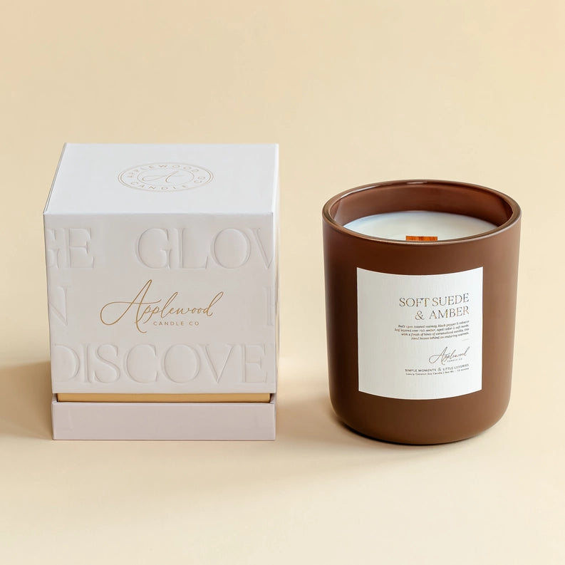 Soft Suede & Amber Candle