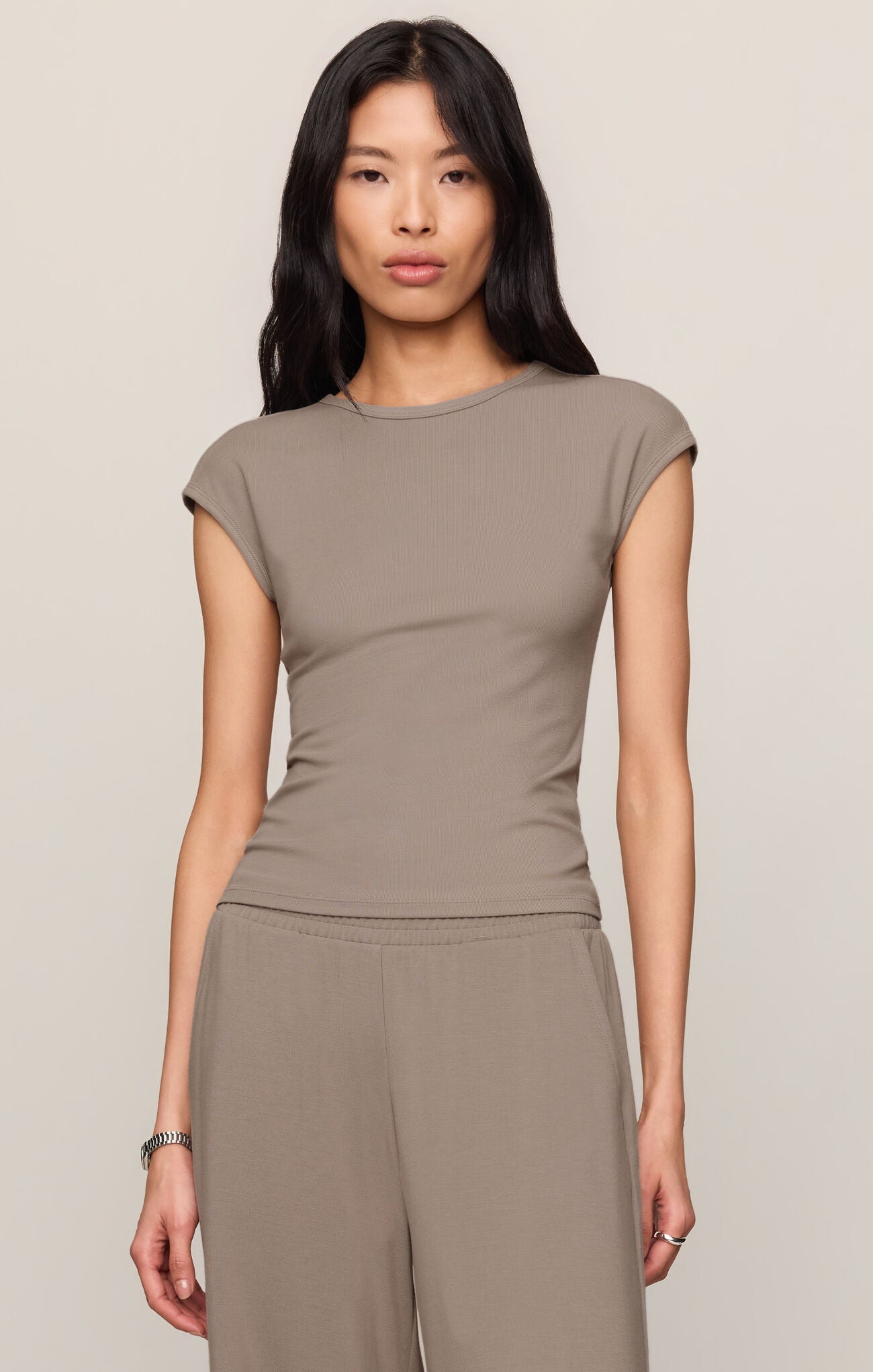Soft Trace Second Skin Top in Wild Mushroom
