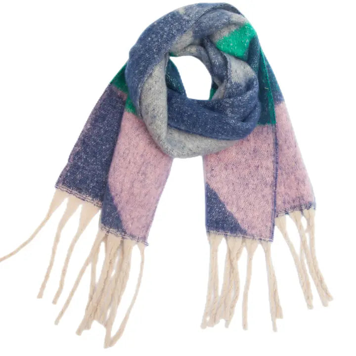 Soft Chunky Abstract Fleece Scarf