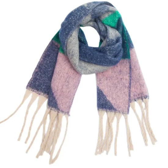 Soft Chunky Abstract Fleece Scarf