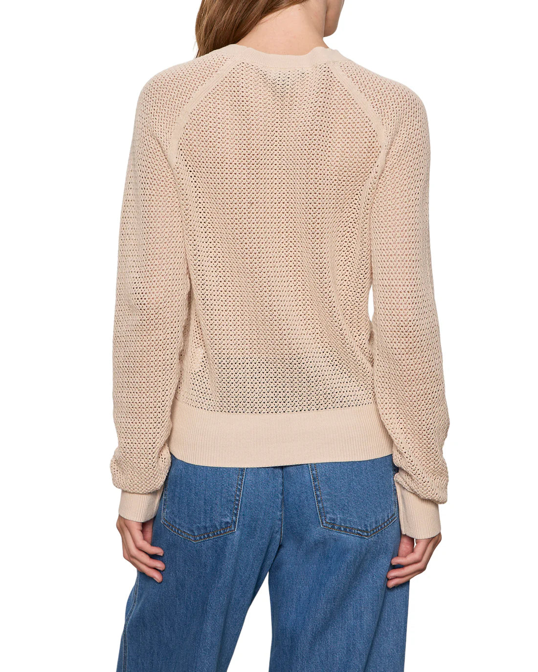 Soleil Open Stitch Sweater in Dark Opal