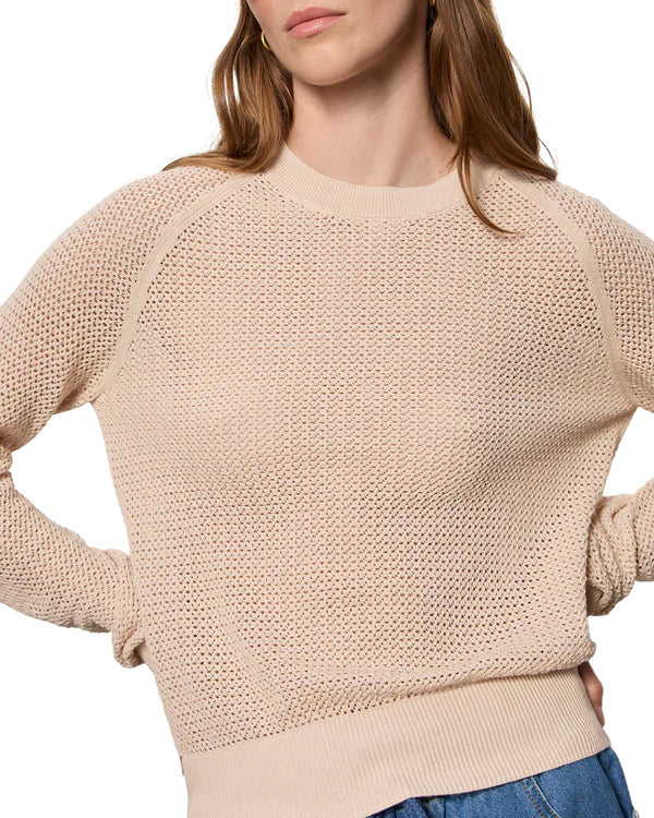 Soleil Open Stitch Sweater in Dark Opal