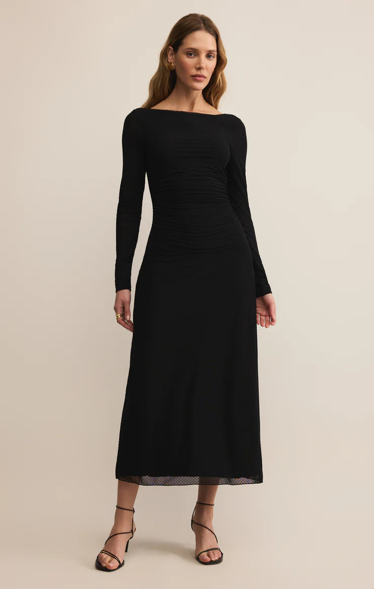 long black chiffon dress with sleeves Alberta Ferretti Women's Georgette Cape Jersey Gown - Black