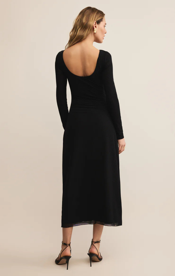 Z SUPPLY Women's Spellbound Mesh Midi Dress, Black, Small Z SUPPLY Women's Spellbound Mesh Midi Dress, Black, Small